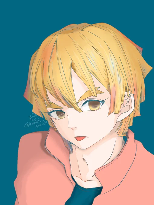 #絵描き繋がれ そらちゃんからご指名して貰えたので載せます?そらちゃんありがとう??最推しの善逸を上げさせてくださいな(* &gt;ω&lt;)?指名はリプにて? 