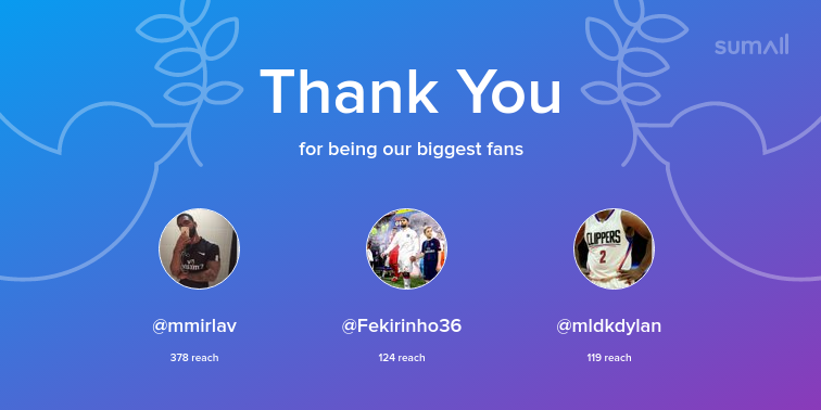 HugoPronosOFF's tweet image. Our biggest fans this week: mmirlav, Fekirinho36, mldkdylan. Thank you! via sumall.com/thankyou?utm_s…