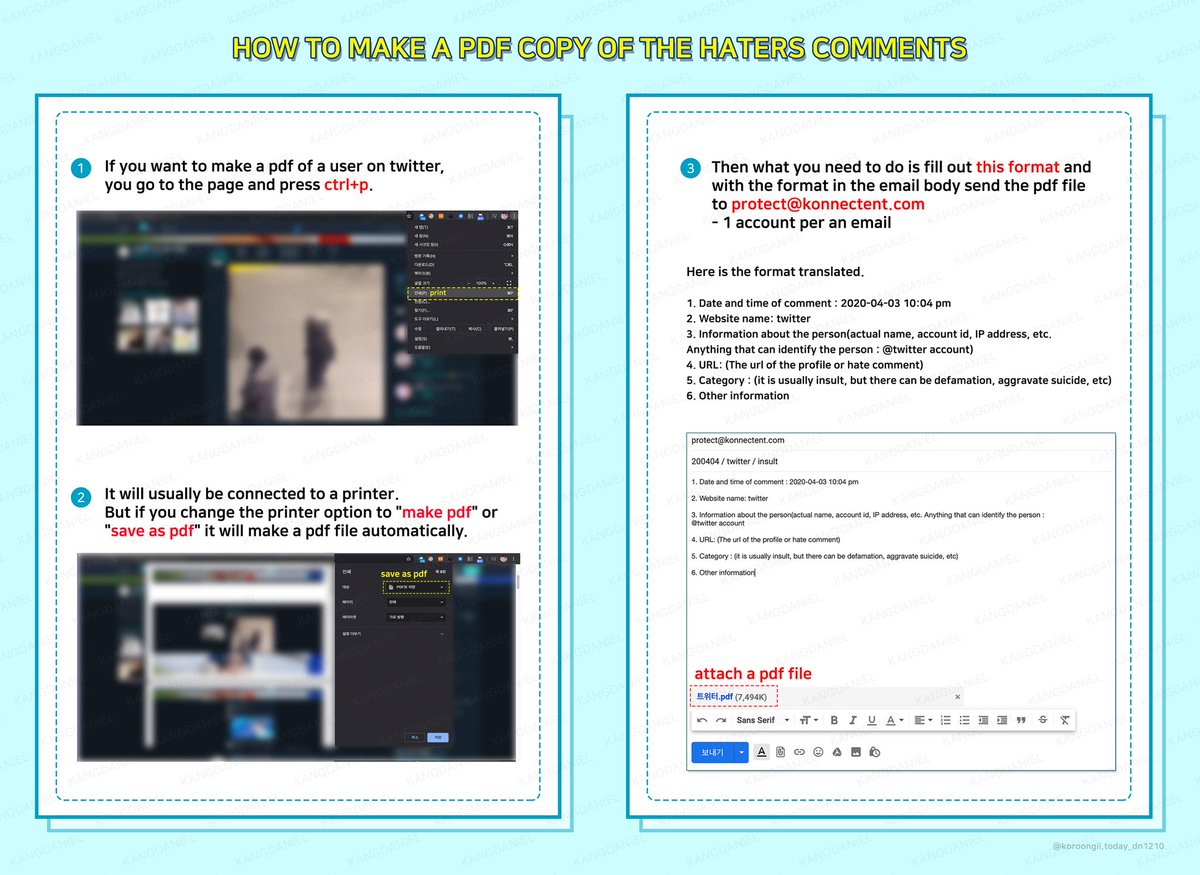 today_dn1210's tweet photo. How to make a pdf copy of the haters comments. #kangdaniel https://t.co/6NpZvInUyW