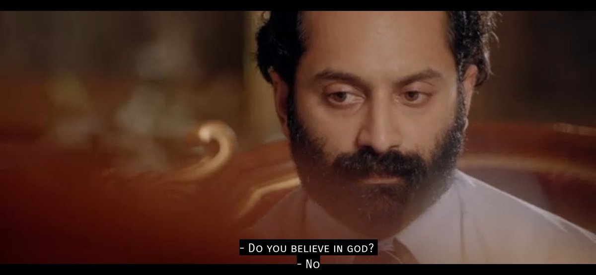 Fahadh at first says he is an Atheist to GVM as well as to Dileesh (Avaraachan). But after studying Bible and seeing religious videos, he himself turns to be a strong believer.  #Trance