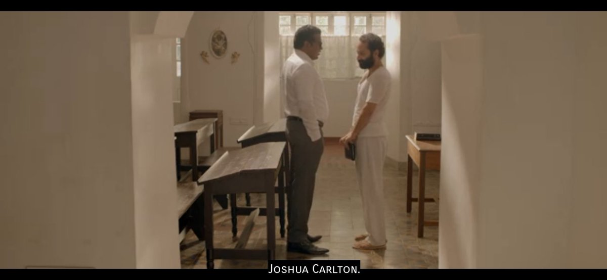 In these scenes, we are witnessing Fahadh falling to a  #Trance state where he feels himself turning to be Jesus Christ.