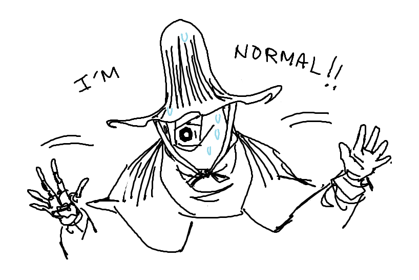 atra has to wrap himself up anytime he goes into town cause he's undead

that and he pogged today 