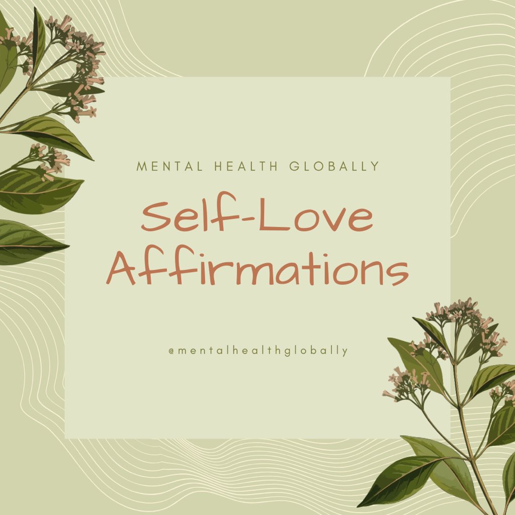 MHglobally's tweet photo. Self-affirmations that will help you reflect on the things that you know and believe are good about you and your life ❤️
Follow us on Instagram @mentalhealthglobally #selflove #positiveaffirmations #selfcare #loveyourself https://t.co/Pfqu44KXE0