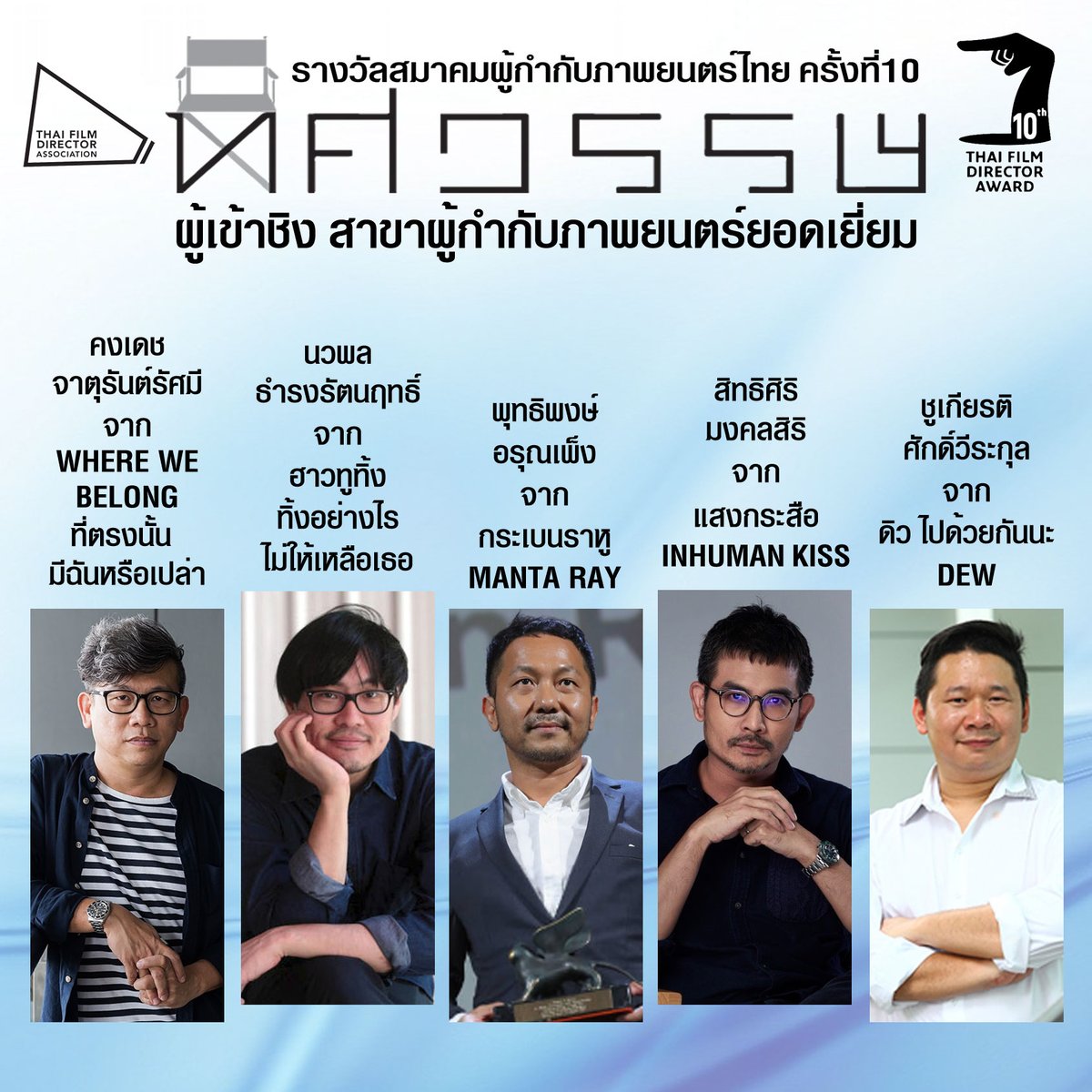 WhereWeBelongTH's tweet photo. 🎉ข่าวดีค่า #WhereWeBelong ชิง 9 รางวัล #สมาคมผู้กำกับภาพยนตร์ไทย 

🌟ภาพยนตร์ยอดเยี่ยม, ผู้กำกับและบทภาพยนตร์ (พี่คงเดช), นำหญิง (น้องเจนนิษฐ์), สมทบหญิง (น้องมิวสิค), สมทบชาย (พี่ขจรศักดิ์), กำกับภาพ (พี่ปิง), ลำดับภาพ (พี่ลี, พี่โจ), ดนตรีประกอบ (พี่ป๊อด โมเดิร์นด็อก) 🌟 https://t.co/3cgOk4tnLS