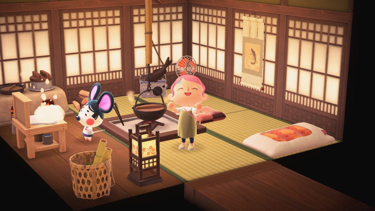 厘野イチ 最近越して来たふくこ姉さんのデフォルト部屋めちゃくちゃ和風お洒落 どうぶつの森 Animalcrossing Acnh Nintendoswitch