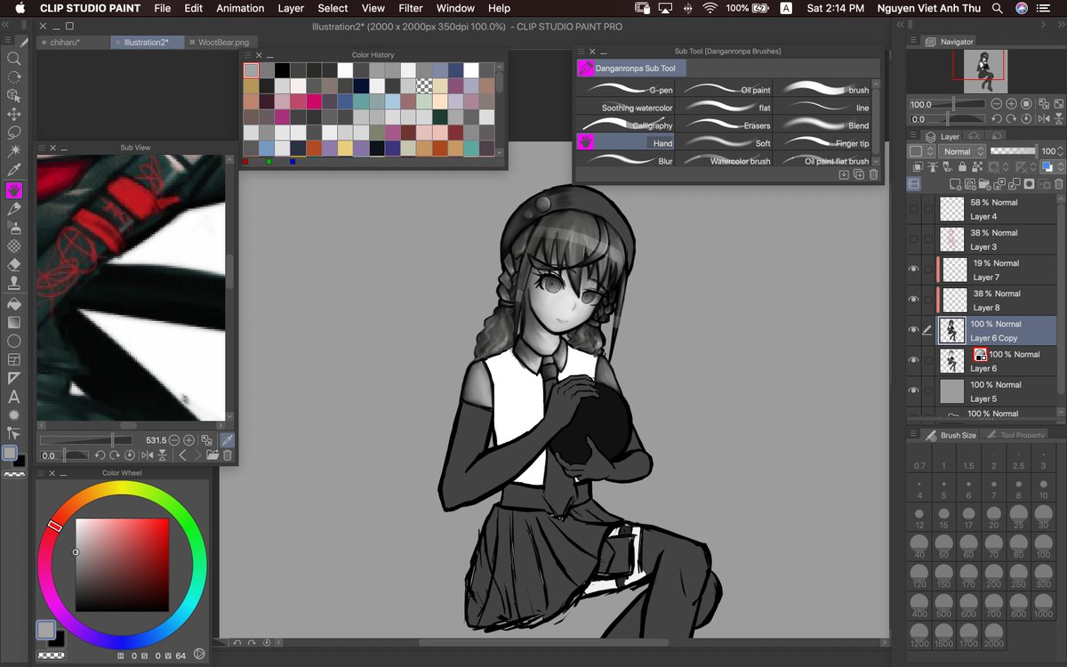FictionalHope's tweet photo. On process of splash art. Try to guess her talent!!!!
#fanganronpa #DRFH #danganronpa https://t.co/nnhldC7t1u