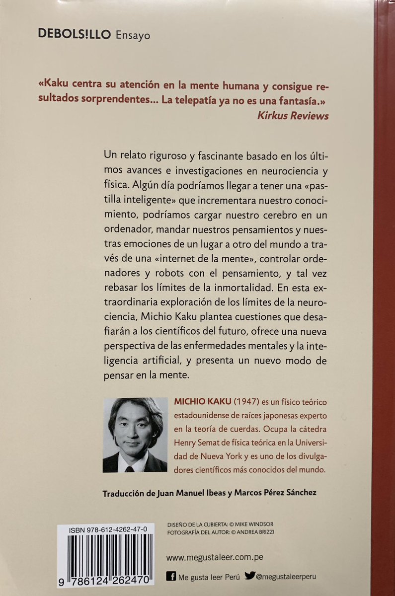 LuisLeguaGarcia's tweet photo. Michio Kaku, uno de los divulgadores científicos más conocidos del mundo, señala que el “conocimiento es democracia, empodera”. En este espectacular libro nos muestra un relato con los últimos avances de la Neurociencia. Un nuevo modo de pensar en la mente. https://t.co/cmIVfFvix7