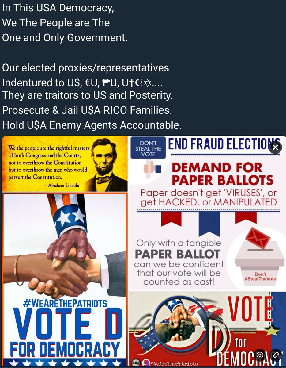 MasterHellKat's tweet photo. @brooklynnygirl @WestCoastBernie @katalin_pota @proviewsusa @gaijingirl2004 @lockwoodx3 @MaryDoc89641445 @union_wife @PensiveTM @Carlene_Meyers @EYE_KILL_IT @WTFBirdman @CharlesMunn1 @rodriguez197031 @tufftitmouse @JohnBaskind @Corvaire_Wind @TodMoore3 @tdzarnick @TomBoston5 @MarilynHanbyDur @Blondiegirl1959 @still_liberty @__joe__w @Beagledrums @psychwriter1515 @meetnpatatas @scapelliti @kingminotaurs @honestypoetry @mobygrapefan @grannysidney @VoteNoGMO @Perspectiv84 @necroreefer @dnauerbach13 @Balancement @ArnieVinic @JGBPOV @KathyChadwell @Daniel_NorCal @KathyJoLloyd2 @TimOnTheTractor @OP_Omom @KimDorrob @BarbaraLNewsome @UvKLvr47 @Ivybono1 @PatTheBerner @PaulSorrentino3 We need to push this in EVERY state that remains!
LET'S GET ORGANIZED.
#HandMarkedPaperBallots
#HandCountingOversight
#NotMeUs
#OurRevolution
#OnlyBernie2020
#BernieOrBust
#BernieForPresident https://t.co/BIAs6LMajS