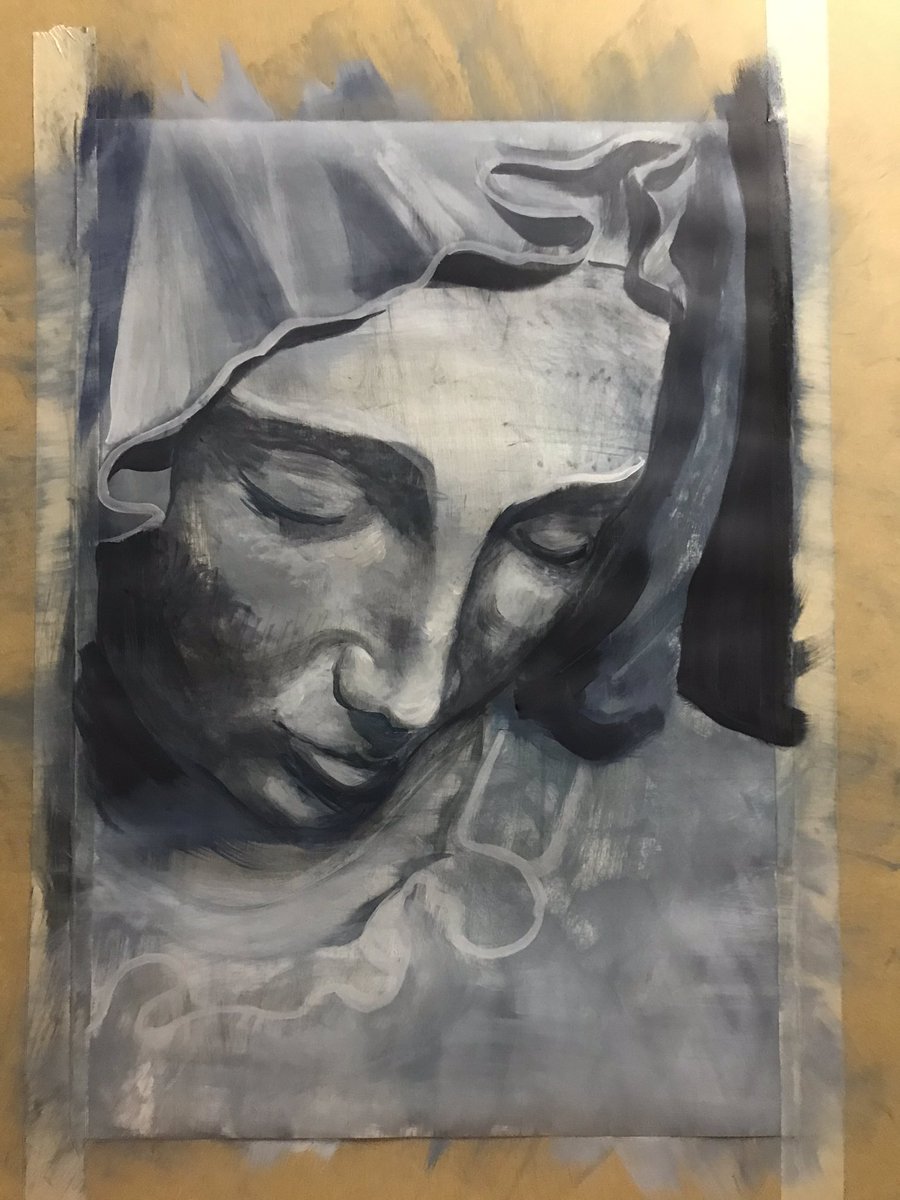 Scheinilles's tweet photo. Pieta in progress. Good to have time to do all this. https://t.co/QAq2xV856T