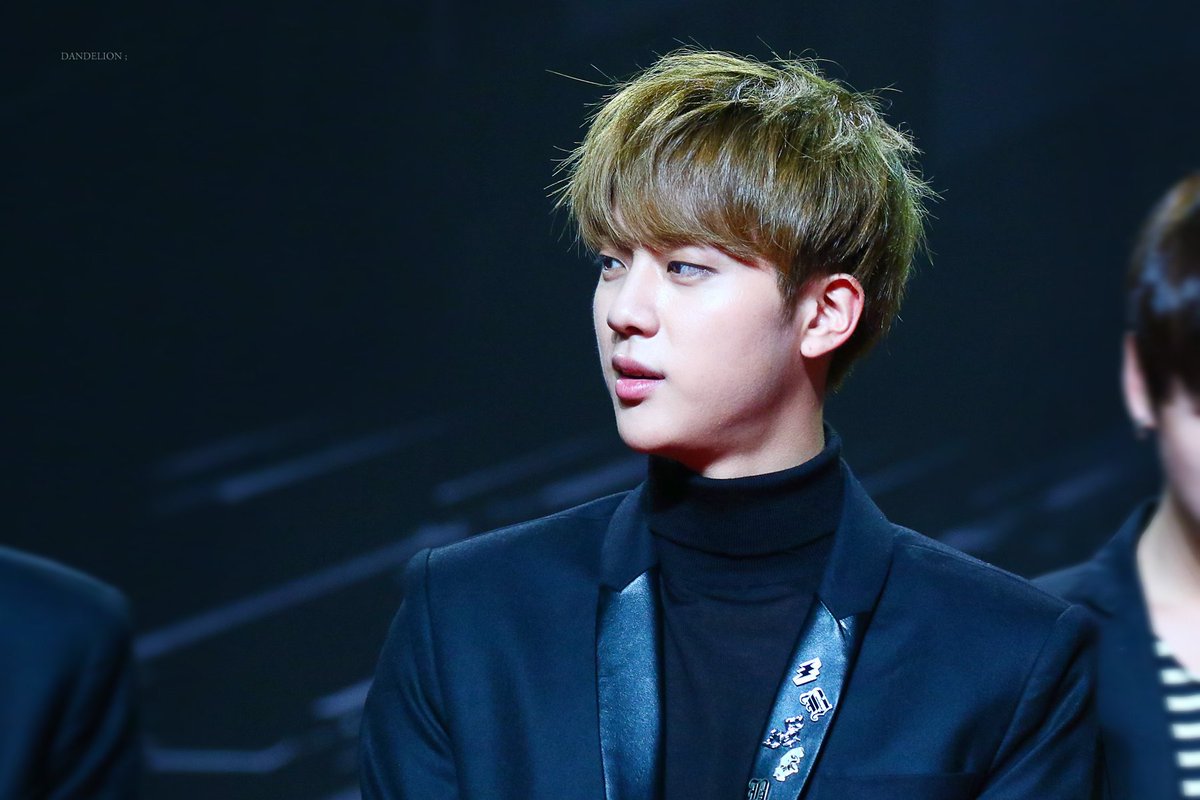 him with this hair colour and a turtle neck? *chef kiss* #방탄소년단진  #JIN  @BTS_twt