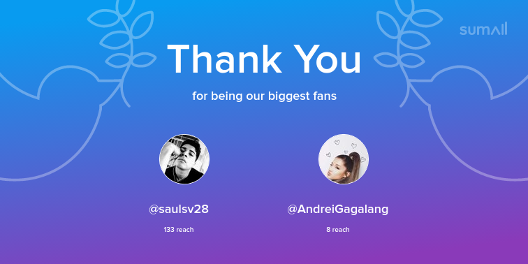 Thomgte's tweet photo. Our biggest fans this week: saulsv28, AndreiGagalang. Thank you! via https://t.co/s0HIEYD5Nj https://t.co/dxaIBfjKgA