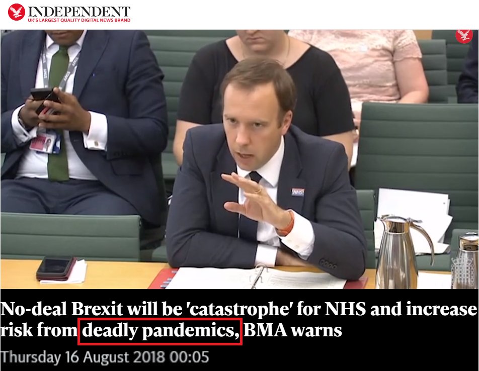 I'll be totally honest.I shared this article many times since 2018 to show that, based on the highest medical consensus, those who supported No-deal Brexit were trying to kill 1000s of Brits.But even I thought the "deadly pandemics" bit was a bit much. https://www.independent.co.uk/news/uk/home-news/brexit-no-deal-nhs-pandemic-bma-final-say-voters-referendum-a8493221.html