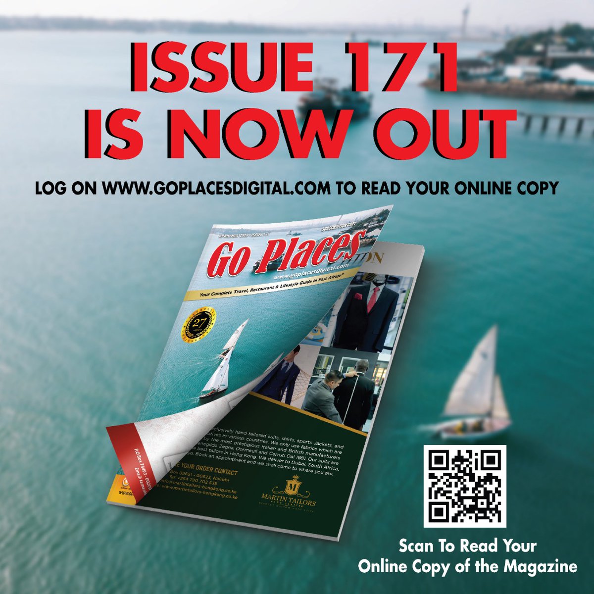 goplacesdigital's tweet photo. Issue 171 Is Now OUT!!๐๐
We hope you enjoy this issue of the magazine. From all of us at Go Placesโข be safe and stay at home so that you can travel tomorrow!
To Read Simply Scan The QR code or
Click Here > https://t.co/ZItpv9s0Dz
#GoPlacesMagazine https://t.co/0on58NoLOs