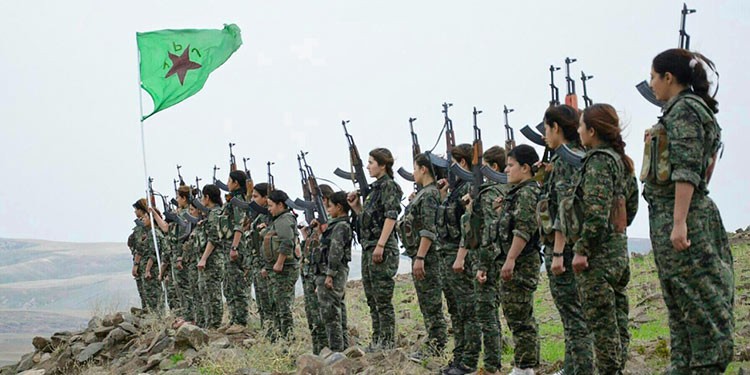 starrcongress's tweet photo. Today is the 4th anniversary of the creation of the #YPJ. The women fighters of #YPJ are an example of dignity and commitment for the whole world in the fight against fascism. With the memory of our șehîds, we will continue the struggle for women's freedom!
#FreeOcalanFreeThemAll https://t.co/glB87kVFlw