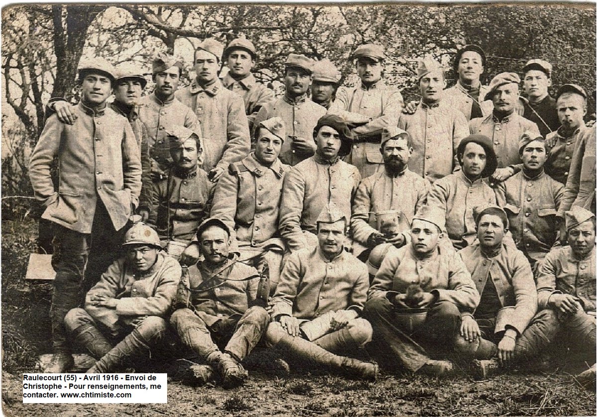 Le_Chtimiste's tweet photo. 55e régiment d'infanterie - : Raulecourt (Meuse) - Avril 1916 - Merci à Christophe - #Chtimiste #Infanterie19141918 #55eRI https://t.co/Ojw4Zk6Klh