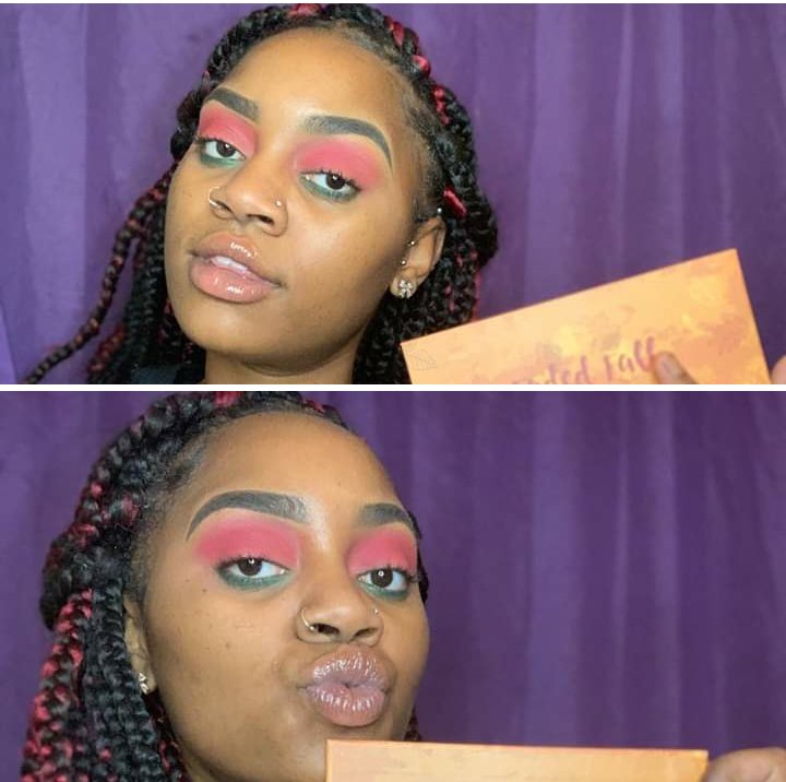 m33muzak's tweet photo. If you like this look then head over to https://t.co/8UIqFrQOTq to check out our Slick'em Gloss collection &amp; our Faded Fall palette!! More to come soon!! 💋💜 Pls RT to support a small business #TKBeauty #TKB #TKCutie #TKC #blackownedbusiness https://t.co/CvkjHnvihS
