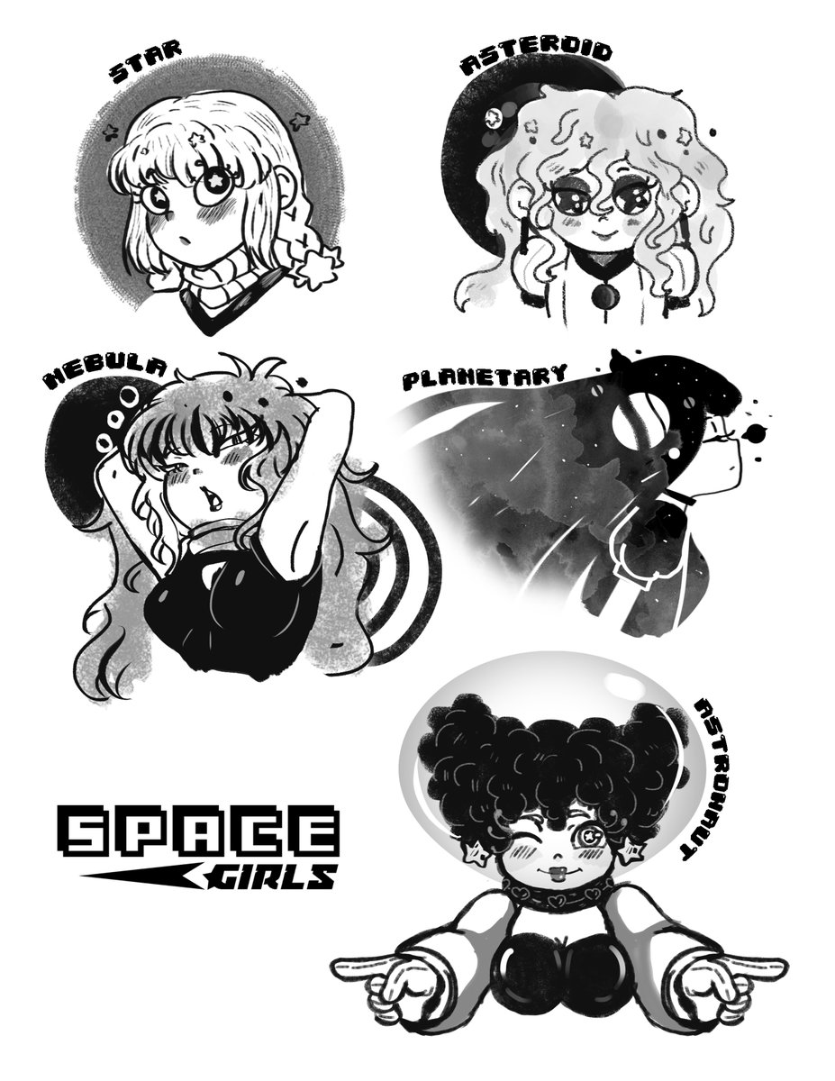 jois_aki's tweet photo. YEAH! FINALLY! -sobs-⭐️✨
.
.
.
.
#digitalart #space #girls #blackandwhite #planetary #nebula #astronaut #asteroid #star #original #characthers https://t.co/9wniEL4Mbf