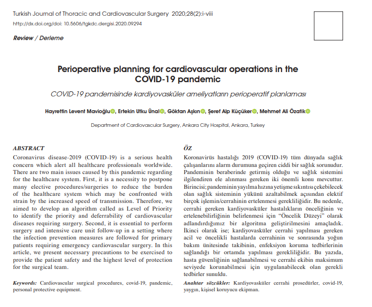 tjtcvs's tweet photo. Latest on TJTCVS !
Perioperative planning for cardiovascular operations in the
#COVID2019 pandemic.
Read the article;
https://t.co/jgR9V5DK1R
#pandemic #surgery #CoronavirusPandemic https://t.co/ROnHV5hnSh