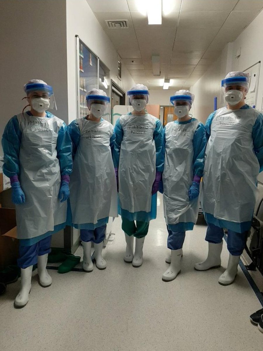 kevo2424's tweet photo. Physios in Antrim Area Hospital working daily as a team to treat and help prone critically ill patients in ICU. Great work Wenda and team!@NHSCTrust https://t.co/eolyELGkQX