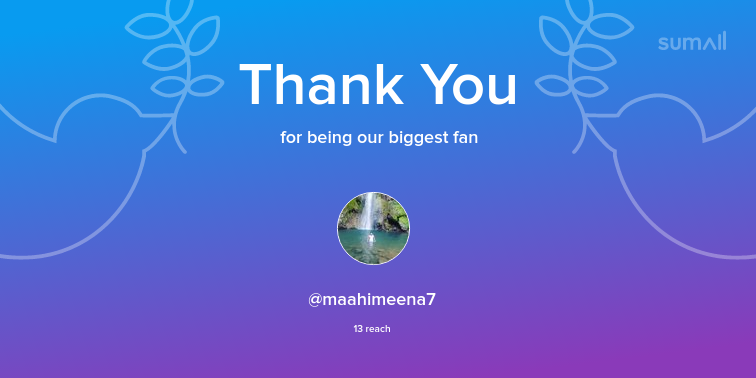 BhamuBm's tweet photo. Our biggest fans this week: maahimeena7. Thank you! via https://t.co/bVvDciK73i https://t.co/k9IEcJP7Uu