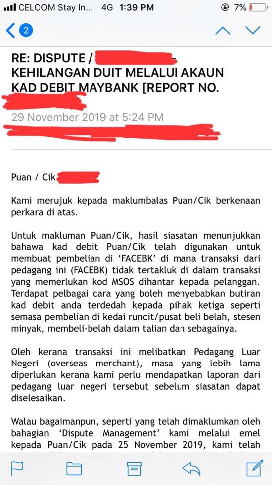 Thread By Miss Areeza Pengalaman Aku Duit Simpanan Lesap Dalam Akaun Maybank Ada Scammer Buat Illegal Transaction Melalui Kad Debit Yang Bengangnya Maybank S