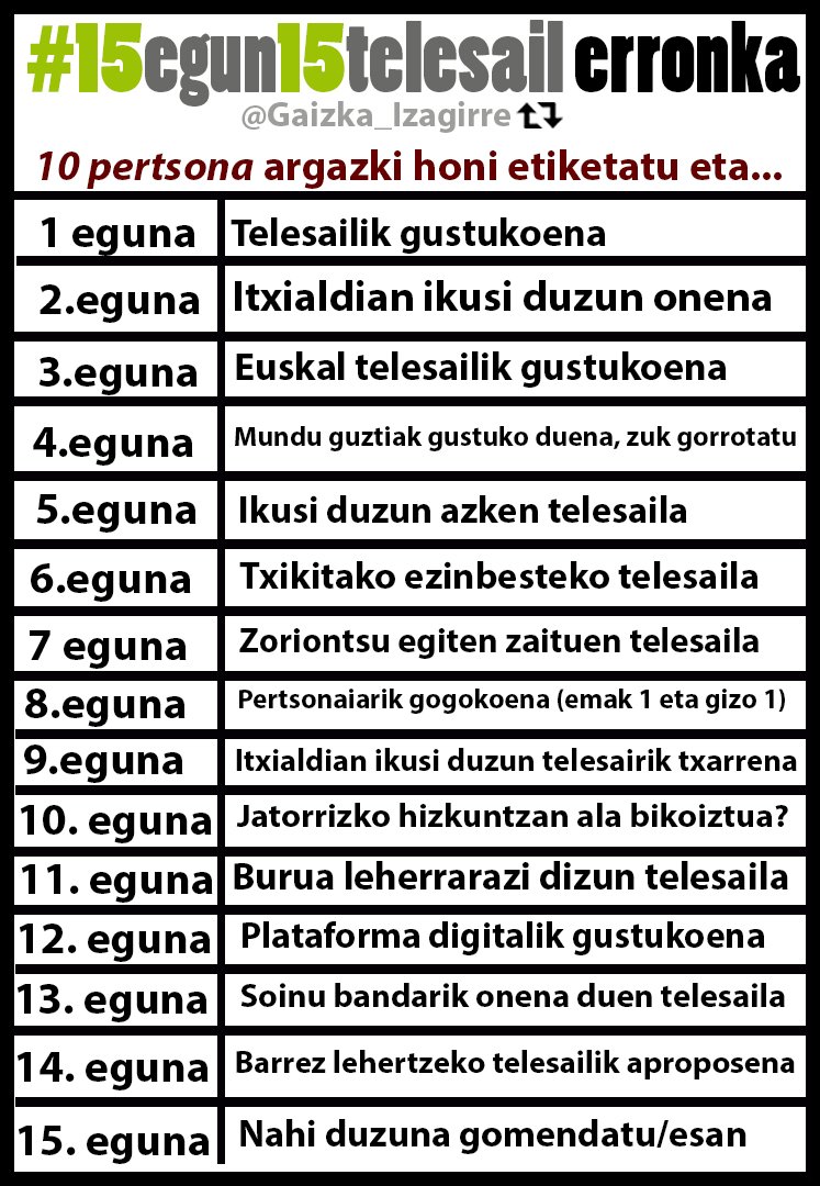 ElenaRipau's tweet photo. #15egun15telesail
1 eguna: 
#TelesailikGustukoena  MAD MEN https://t.co/y0GtHwlja0