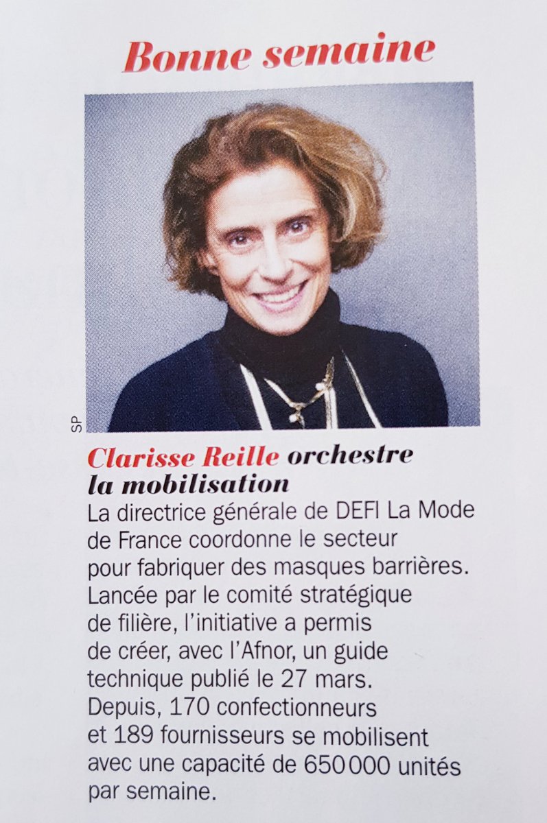 Alors que la conjoncture affecte fortement les entreprises de mode et d'habillement (magasins fermés, salons annulés, usines étrangères à l'arrêt...), <a href="/Defilamode/">DEFI</a> et la filière mode se mobilisent pour participer à l'effort national et soutenir nos soignants. #SOLIDARITEHOPITAUX