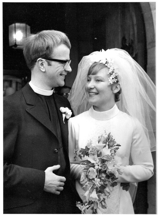 canontim's tweet photo. April 4th 1970, St John the Baptist, Windlesham, near Bagshot.  We have been blessed with such wonderful 50 years, three loving, loyal children &amp; four gorgeous grandchildren https://t.co/JXP1KiSV5F