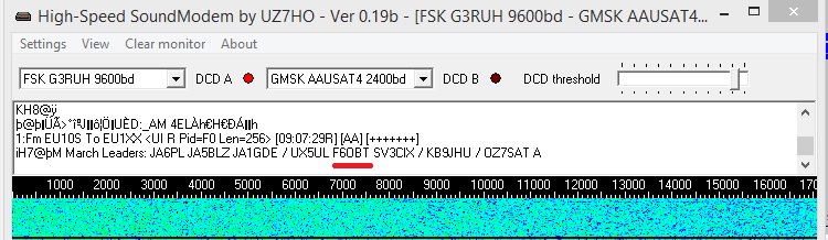 F6OBT's tweet photo. Decode TLM satellite CubeBel-1 04/04/2020. 
@BsuSat @EU1SAT #amsat #cubesats @dk3wn https://t.co/K0yFciRYRM