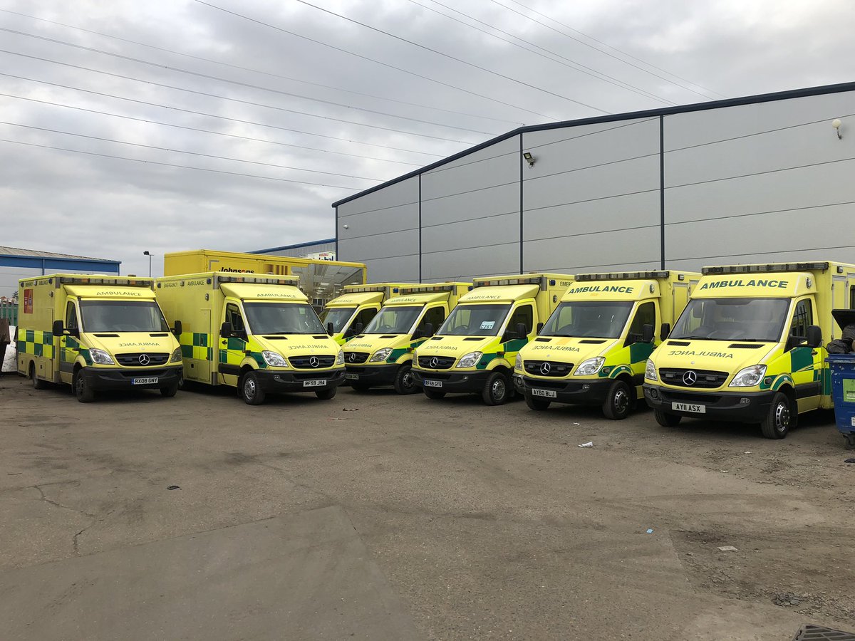 jimparker1's tweet photo. @BoleynLtd some of the ambulances we have been getting ready to help the brave people on the frontline. https://t.co/zNDtlIv1CK