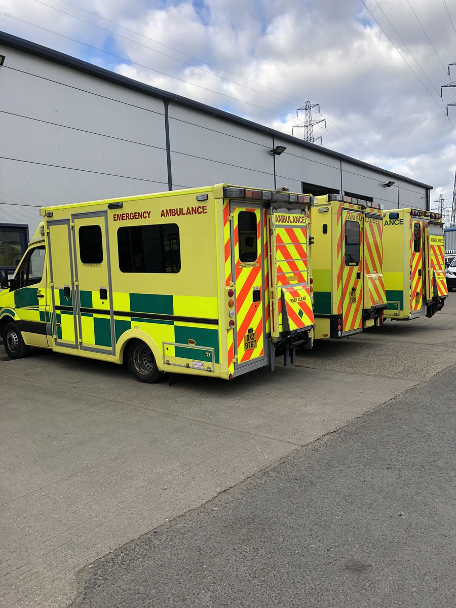 jimparker1's tweet photo. @BoleynLtd some of the ambulances we have been getting ready to help the brave people on the frontline. https://t.co/zNDtlIv1CK