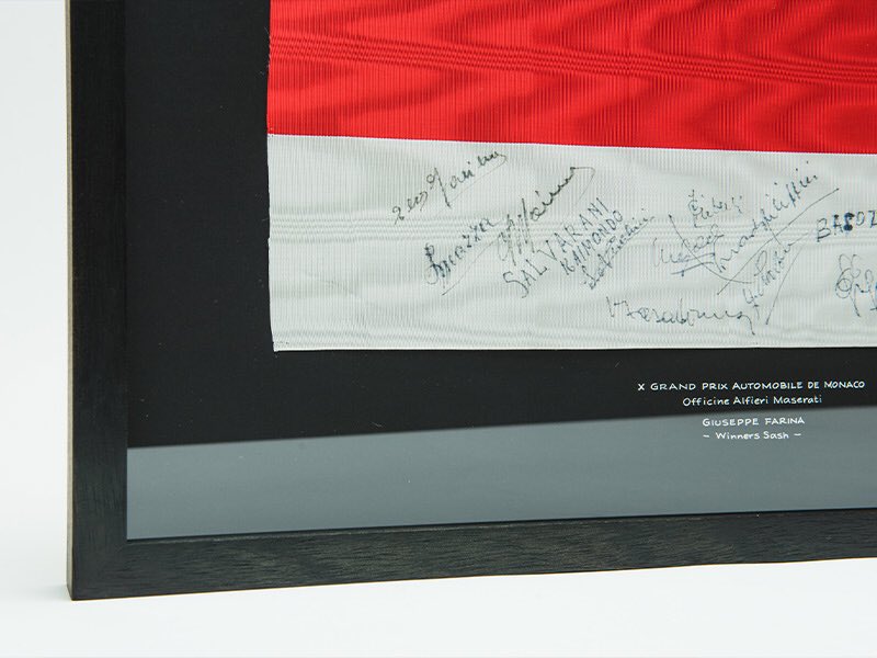 RaceUsedUK's tweet photo. 📸 1948 Monaco Grand Prix ribbon signed by race winners Farina and his Maserati team members from that event. POA
#raceuseduk #raceused #motorsportmemorabilia #monaco #monacogp #monacograndprix #f1 #grandprix #giuseppefarina #farina #maserati #4clt #maserati4clt #montecarlo https://t.co/sfxmw7UFod