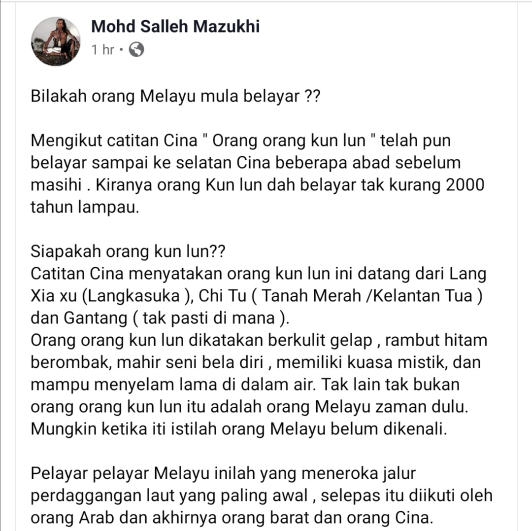 Mohon teman2 RT tweet diatas ye.. Semoga boleh reach lagi ramai peminat sejarah.Atok Salleh Marzukhi ialah seorang pakar ilmu maritim Melayu. Dia ada dlm dokumentari ni. Selain itu Ustaz Hasanuddin(penulis Miftahul Melayu) pun ada.