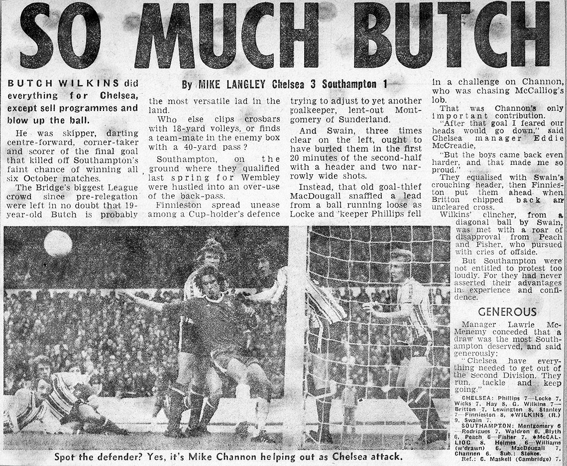 Eddie McCreadie 1977 on Twitter: ""Butch Wilkins did everything ...
