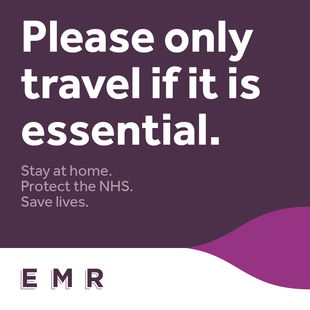 EastMidRailway's tweet image. #EMRUpdate Whatever the weather this weekend, please stay home if you can. We politely remind you to only use our services if absolutely essential to ensure the safety of our key workers on the move. We thank you in advance for your understanding and co-operation.