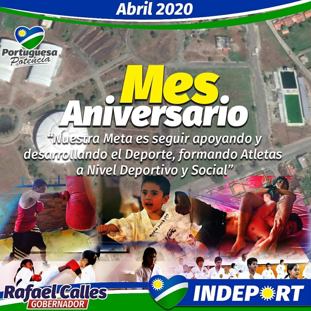 Indeport_'s tweet photo. Nuestra Meta es seguir apoyando y magnificando el Deporte Portugueseño, en los estados Regional, Nacional y Internacional formando así Atletas al Nivel Deportivo y Social.
#aniversario
#Indeport
#portuguesacombateelcovid19
#portuguesapotenciadeportiva https://t.co/HFOvatjxgO