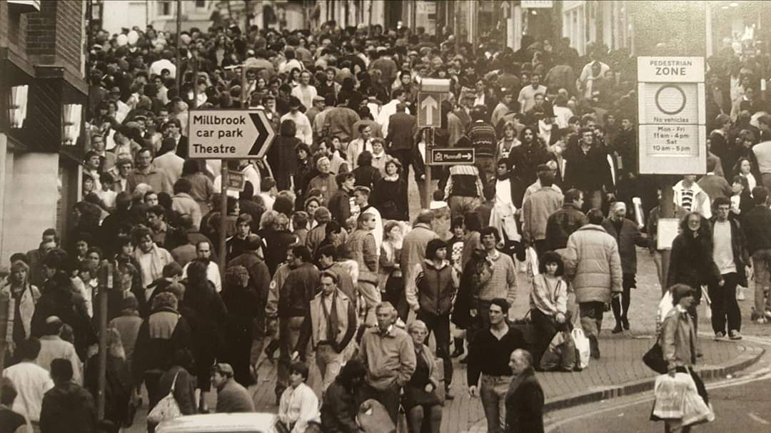 Bens Collectors Records (@bensrecords) on Twitter photo Guildford High Street on a Saturday in the 1980s..<a href="/BensRecords/">Bens Collectors Records</a> <a href="/ExperienceGford/">Experience Guildford</a> <a href="/GuildfordTIC/">Visit Guildford</a> <a href="/savethehighstr/">SaveTheHighStreet.org</a> <a href="/BiddlesOfGuild/">BIDDLES OF GUILDFORD</a> <a href="/Gfdheritage/">Guildford's Heritage</a> <a href="/guildforddragon/">The Guildford Dragon NEWS</a> Guildford High Street on a Saturday in the 1980s..<a href="/BensRecords/">Bens Collectors Records</a> <a href="/ExperienceGford/">Experience Guildford</a> <a href="/GuildfordTIC/">Visit Guildford</a> <a href="/savethehighstr/">SaveTheHighStreet.org</a> <a href="/BiddlesOfGuild/">BIDDLES OF GUILDFORD</a> <a href="/Gfdheritage/">Guildford's Heritage</a> <a href="/guildforddragon/">The Guildford Dragon NEWS</a>