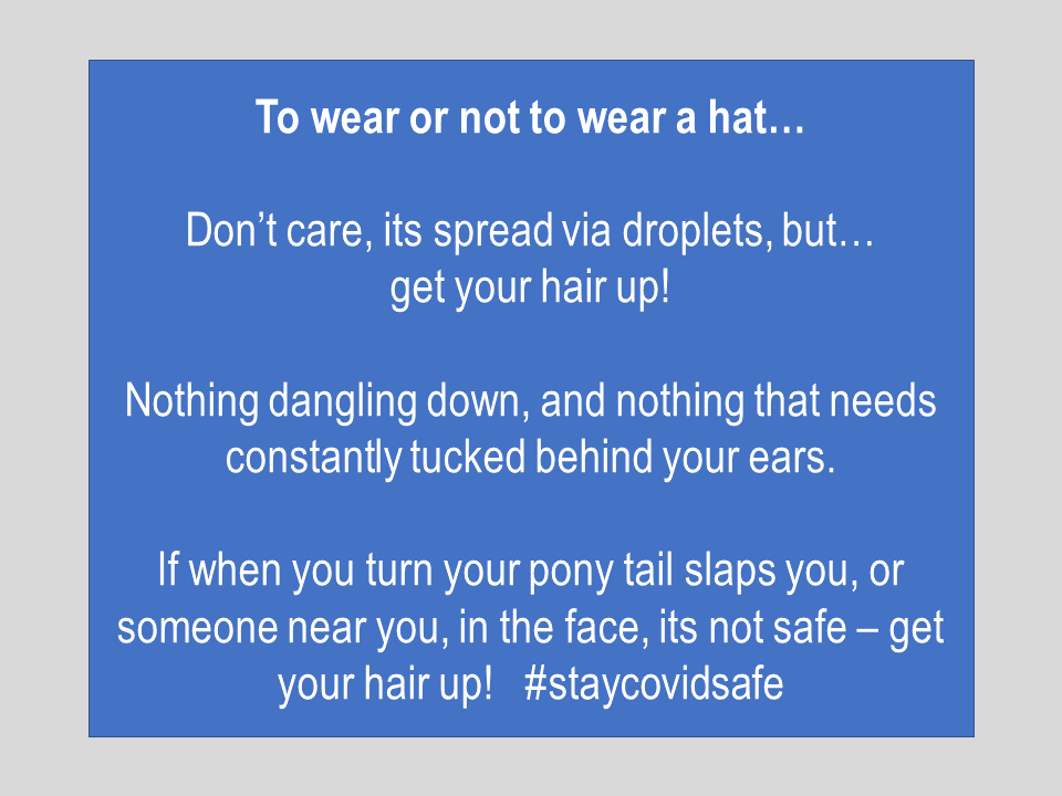 EvonneTCurran's tweet photo. At the risk of upsetting those who are really on the frontline, I can't help this. We need to decrease involuntary touching near the face.  My infection control instincts are shouting. From my chair this is my advice: https://t.co/K5YYIsAZ4t