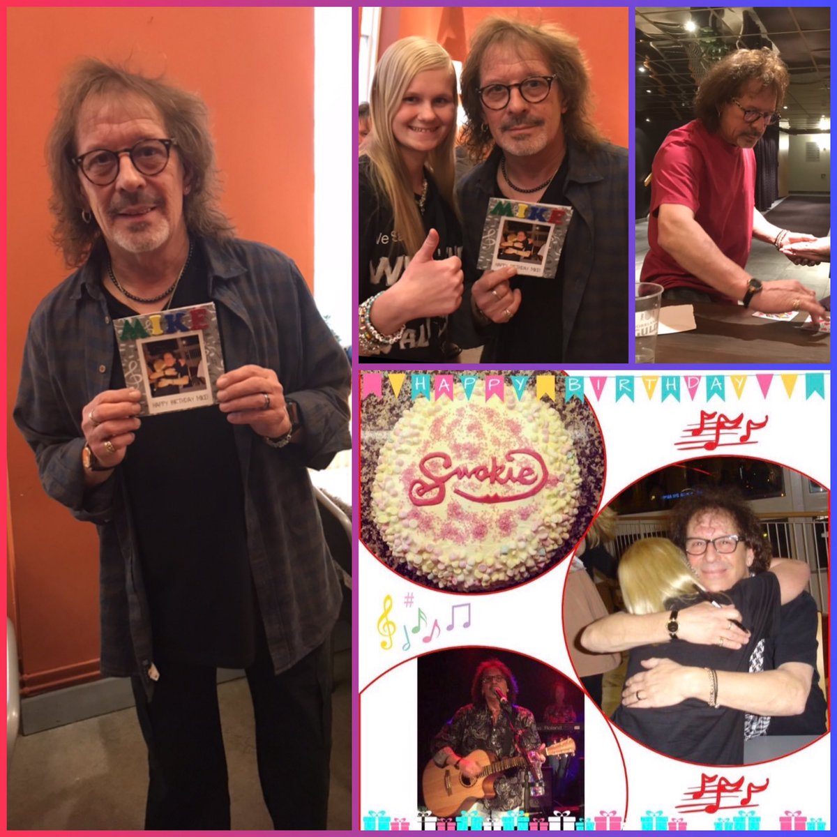 LottaMedling's tweet photo. 🎉💝Happy Birthday Mike, have a nice day!💖🎊@Smokie_music #MikeCraft #smokiefan https://t.co/QShGX9HReP