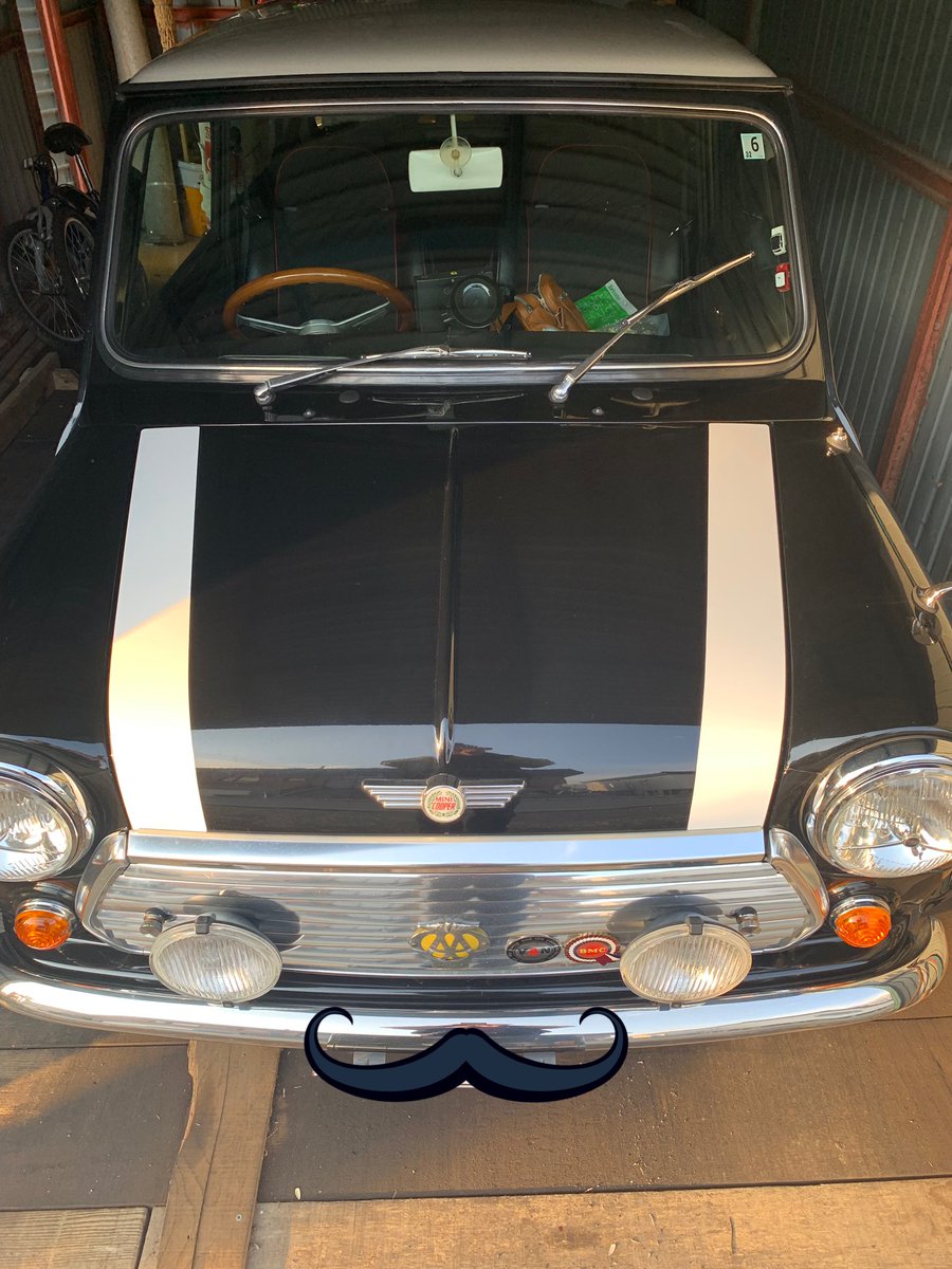 Red_Holstein's tweet photo. 禁断の1/1オモチャ出しちゃった。洗車したし、オイル追加したけど、ラバコンの劣化が限界で車内でコーヒー飲めない〜。車検時に新品入れるかなぁ。
男は黙って「Mini 」に乗る
#Classic_Mini https://t.co/FyjJMLyfXb