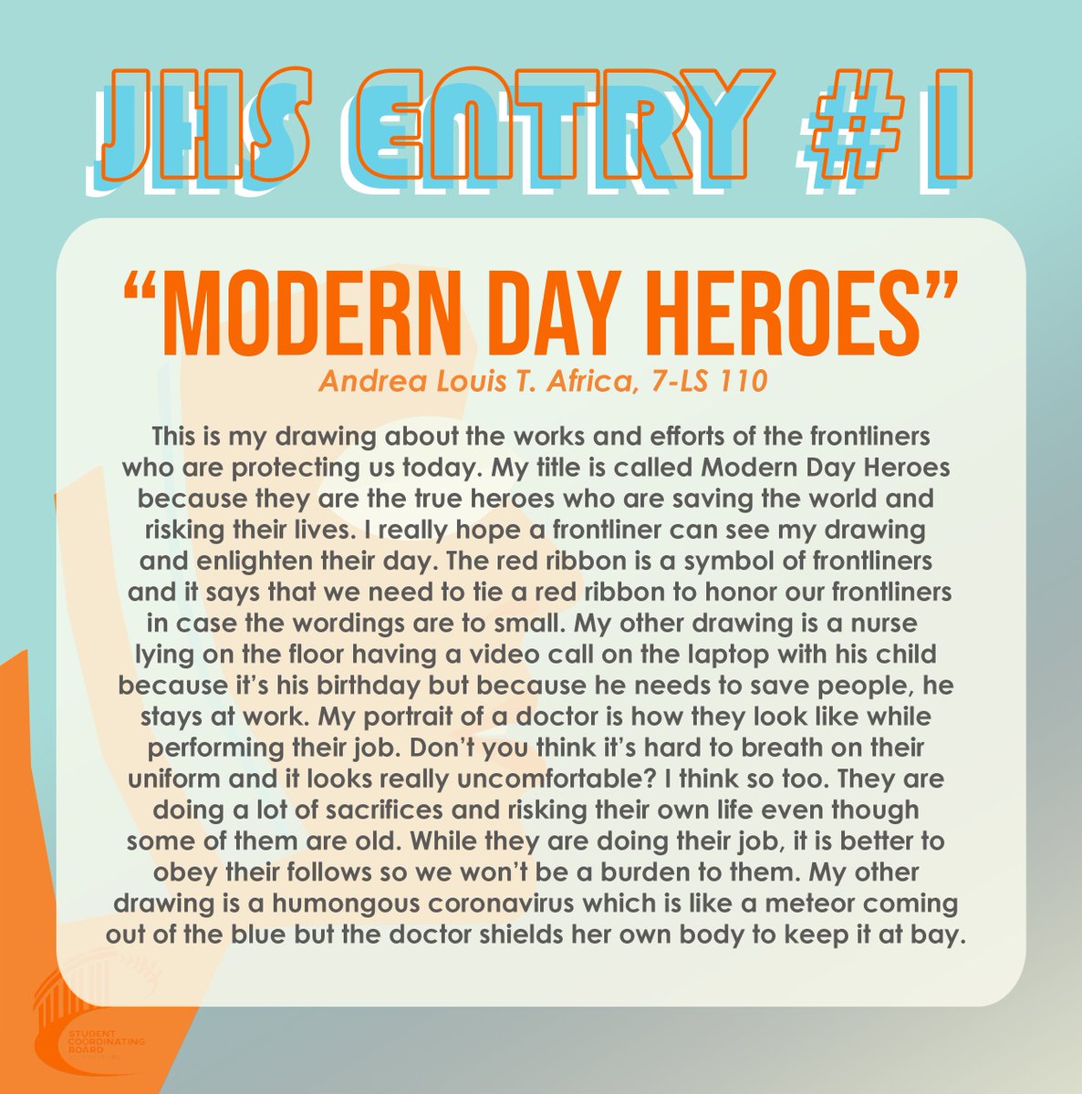 "Modern Day Heroes" by Andrea Africa, 7-LS 110