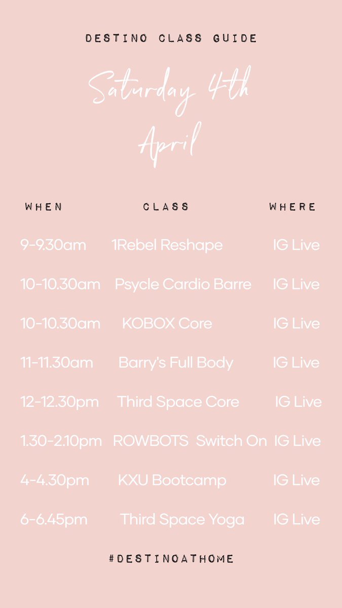 It’s a bumper day of online fitness classes. Head over to our Instagram for full info. instagram.com/stories/the_de…