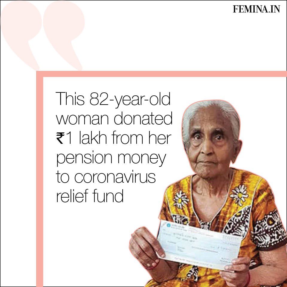 Saw this story on <a href="/FeminaIndia/">Femina</a> &amp; its really heartening to see a 82 y.o.lady give away Rs 1 lakh from her savings, so it could help those in greater need. We @oxfordcaps pay immense respect and gratitude for you ma'am #coronawarriors #IndiaFightsCorona #Humanity #SaturdayThoughts