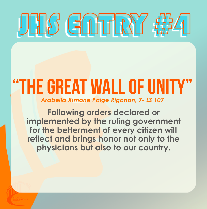"The Great Wall of Unity" by Arabella Rigonan, 7-LS 107