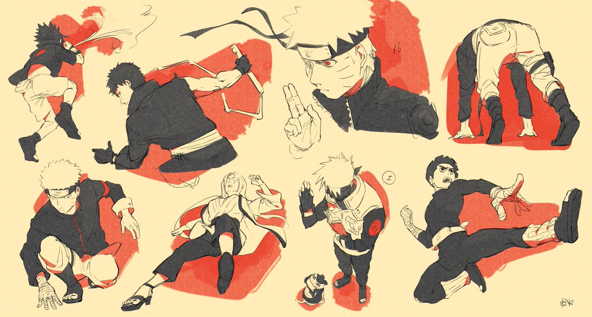 Naruto アクションポーズとか練習 Naruto ろくのイラスト