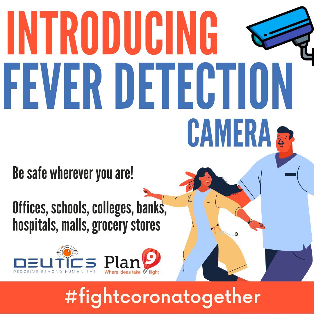 PITBIncubation's tweet photo. Deutics surveillance tech startup has launched a high-tech solutions for businesses that wants to get back to work. Fever Detection Camera.
.
.
Contact team deutics to book a meeting and get free demo! 03174833419
.
.
#Plan9 #deutics #coronavirus #Covid19 #coronavirusPakistan https://t.co/MuLHKYmjyh