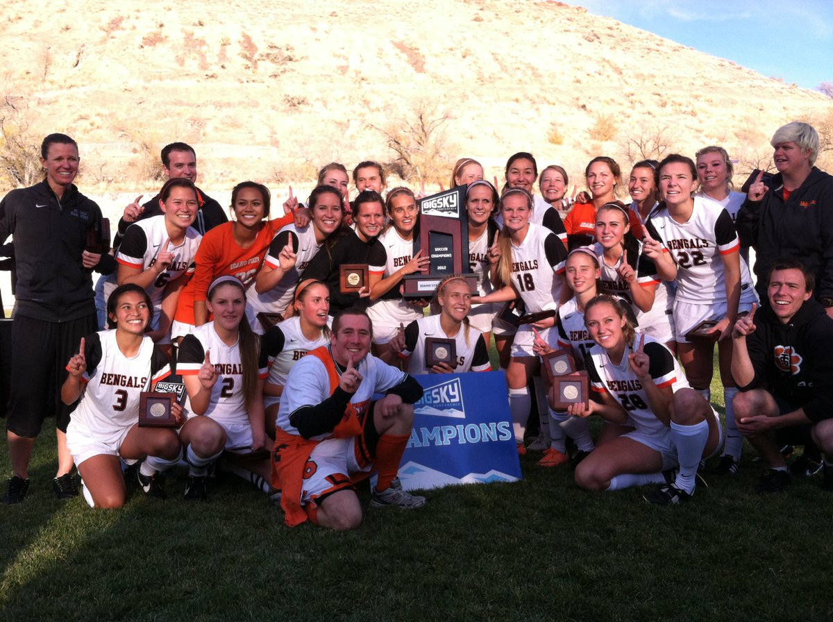 The 2012 BigSky Tourney that  @IdahoStateSoccr was counted out of hosting by October. We went the distance that month anyway, hosted the tournament, & won 2 wild PK games vs Weber State and Montana to win the program's 5th title. I cried my eyes out after both (we all did).