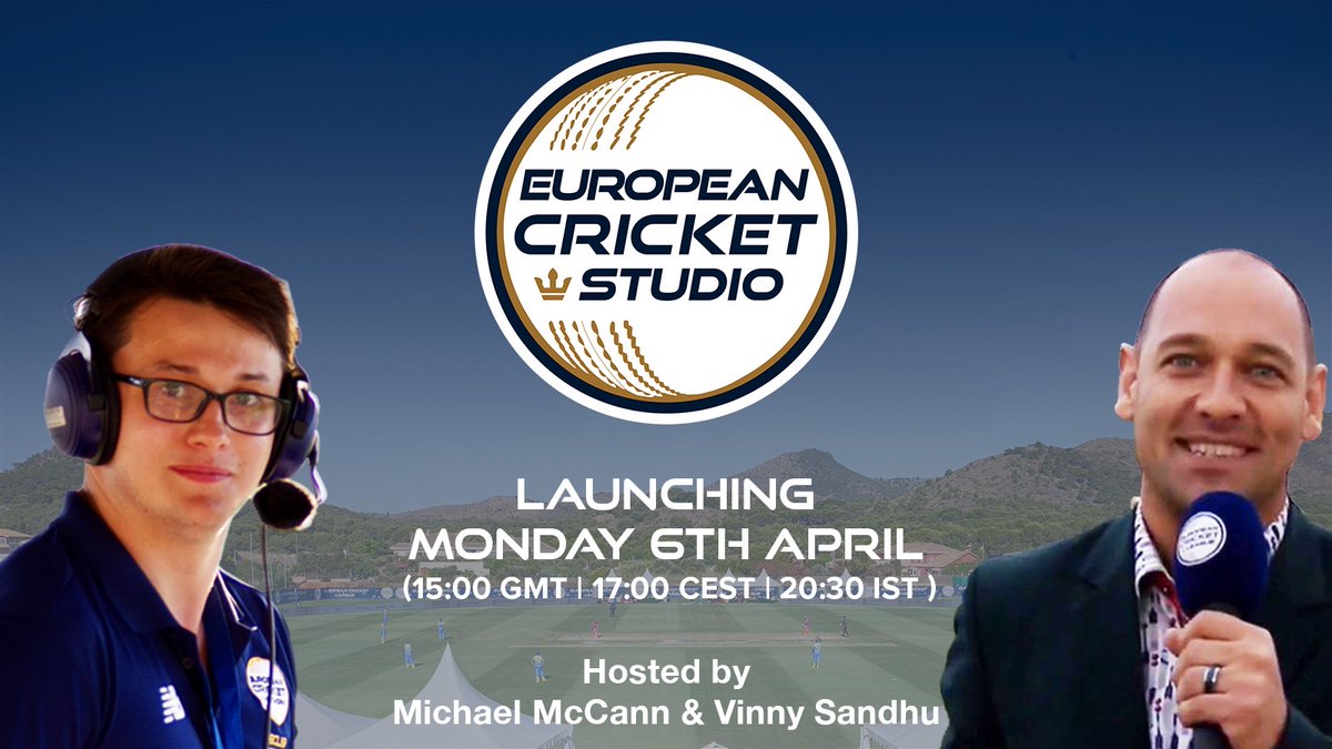 🚨BREAKING NEWS:⚠️ LAUNCHING THE EUROPEAN CRICKET STUDIO!!🚨⚠️ / LIVE ON INSTAGRAM <a href="/EuropeanCricket/">European Cricket</a> 

Hosted by: Vinny Sandhu <a href="/MrMaximooooo/">Vinny Sandhu</a> and Michael McCann <a href="/ThisIsMcCann/">Michael McCann</a> 

<a href="/Dream11/">Dream11</a> @the_fancode 

#EuropeanCricketFamily #EuropeanCricketStudio #StarsOfECL #Cricket