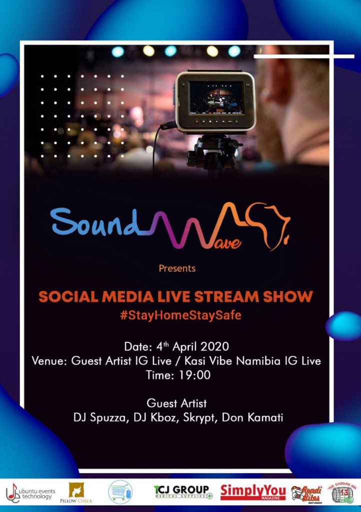 #StayHomeStaySafeShow live streaming tonight with #DonKamati
@skryptmusic061 @DJKBOZ @SpuzzaN 

Thank you @SimplyUMagazine @stormer76 @TheGardenInn13 @Ubuntu_Events @PillowChick #BuyonlineNamibia