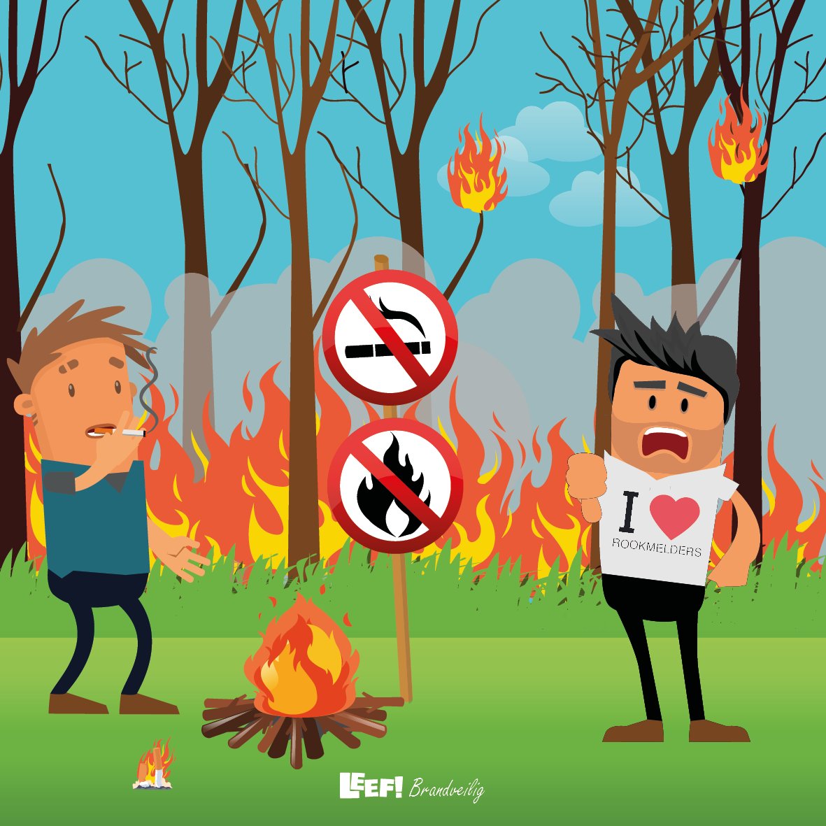 LFBrandveilig's tweet photo. Zijn jullie ook thuis aan het genieten van een stralende zon? Maar let op, de natuur is erg droog. Wees dus alert als je een BBQ doet. Rook niet in bossen en natuurgebieden en maak er geen kampvuur. #blijfinjekot #brandgevaar #StaySafe #LeefBrandveilig #CodeOranje https://t.co/QCSAsmPjBo